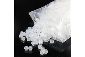 YATEICBC 100 Pcs Tattoo-Tintenbecher,inkster Cups Einweg,Tattoo Farbkappen Cups,Kunststoff Farbbehälter,Kleine Small Tinte Pigment Cups,Plastic Pigment Tattoo Cups,Tattoo Ink Cups Caps Pigmentbehälter