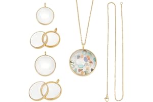 UNICRAFTALE 2 Sets 2 Size 18K Gold Plated Memory Locket Pendants Photo Living Memory Pendant Necklace Floating Charms Glass Photo Frame Locket Charms for Wedding Bouquet DIY Jewelry Making