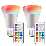 (2 Pack)RGBW 10W E27 Led Colores Cambiantes Lámpara,Sunpion® Bombilla Bulbo LED AC 85-265V, LED Lmpara Bombilla 12 Colores Mando a Distancia Led RGB Light Bulb (2 Pcs)