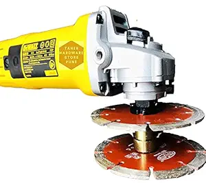 THS 4-inch Double Nut Attachment Angle Grinder for Diamond Marble Blades, Black (B07W6VQ5W6)