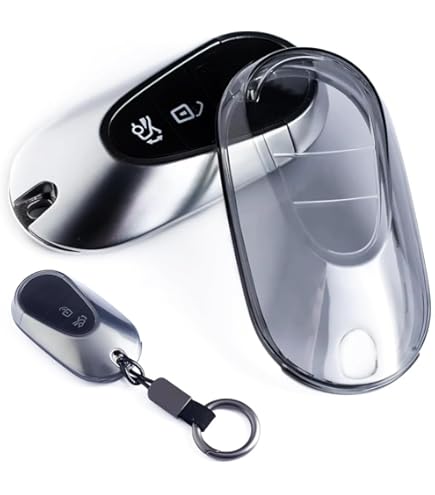 TECART Autoschlüssel Hülle Für Mercedes Benz S-Klasse W223 - Metall & Silikon Schutz