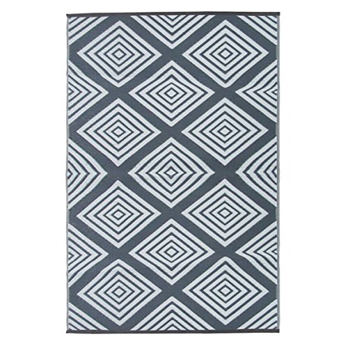 Grün Deko-wendbar-leicht Kunststoff Teppich Legend Anthrazit Grau weiß – 4 X 6 FT (120 x 180 cm), anthrazit grau/weiß