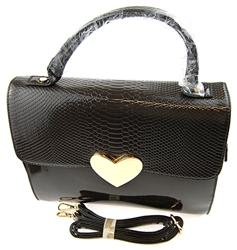 Preisvergleich Produktbild NB24 Versand Max Mon Tasche, Handtasche, Damentasche, Schultertasche, Umhängetasche, Abendtasche, grau, ca. 30 x 15 x 25 cm, mit Magnetverschluss