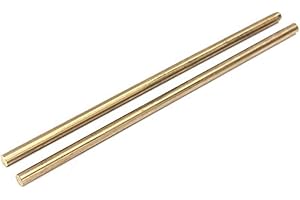 EsportsMJJ 2pcs 150mm x 5mm Brass Rod Bar Hardware Solid Round Rods