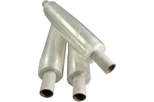 UKPS 6 Large Rolls Of Clear Pallet Stretch Wrap - Size 400mm WIDE x 150 Metres Each - Extended Core 17 Micron Transparent Plastic Polythene Film