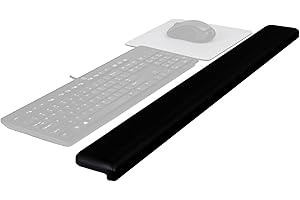 3M WR200B Repose-poignet en gel pour bureau debout pour différentes positions de travail Noir 76,5 x 2,5 x 8,3 cm