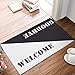 Produktbild Funny Doormat Welcome&Goodbye Printed Entrance Floor Mat Rug (15.7"x23.6") Flannel Microfiber Soft Absorbent Bathroom Bath Rug Home Decor