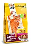 Friskies - Alimento seco para Gato Adulto Con Buey, Pollo Y Verduras Añadidas, 4 Kg