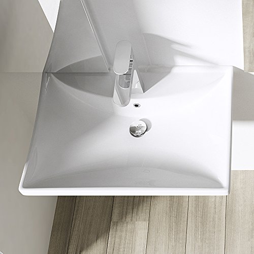BTH: 60x44x16 cm Design Aufsatzwaschbecken / Hängewaschbecken Brüssel709, aus Keramik, Waschtisch, Waschbecken, Waschtisch, - 3