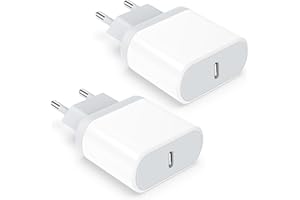 Lynban Ladegerät USB C, 2 Stück Stecker für iPhone 16/16 Pro/16 Pro Max/16 Plus/15/14/13/12/11/SE 2020/X/XS/XR/8/7/6, Pad, 20 W, Typ C, Schnellladegerät, Wandnetzteil, Adapter