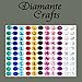 110 x 6mm Mixed Colours Diamante Self Adhesive Rhinestone Body Vajazzle Gems - created exclusively for Diamante Crafts