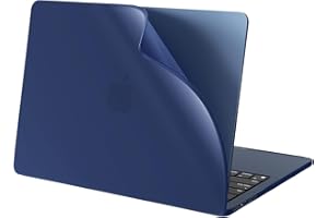 BlueSwan Custodia Compatibile con Cover MacBook Air 13 M4 2025 M3 2024 M2 2022 Mac Book Air 13,6 Pollici Laptop PP Case A2681 A3113 A3240 Resistente ai Graffi si Adatta Bene - Opaco Blu Mezzanotte