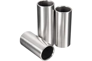 MESEE Messe 3 Stück Gitarre Slide Set, bottleneck gitarre, Gitarre Steel Slide, Edelstahl Gitarre Bass Slides Zylinderrohr Gitarre Ton Bar Zubehör für E-Gitarre, Gitarre, Bass, Ukulele - (70/60 / 51mm)