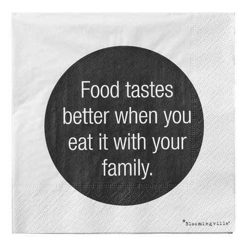 Preisvergleich Produktbild Bloomingville Papierservietten Food tastes better...