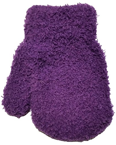 Baby Toddler Feather Soft Mittens Cosy Feel Thermal Assorted Colours Warm - Purple