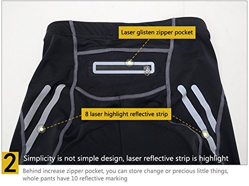 West Biking 3D Gel Radhose Herren Gepolsterter Fahrrad kurz Bike Capris Mountain Riding Miederteil atmungsaktiv Quick Dry - 6