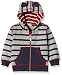 Lilly & Sid Baby-Boys Teddie Stripe Hoodie, Blue, 18-24 Months