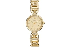 FOSSIL Montre Carlie pour Femmes, Mouvement à Quartz Trois Aiguilles, Ton Or, avec Bracelet en Acier Inoxydable