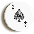 Ozorath ACE OF SPADES PLAYING CARD BADGE BUTTON PIN (Size is 1inch/25mm diameter)