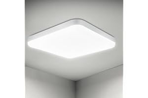 DoRight LED Ceiling Light 30W, Daylight Ceiling Light 6500K, 200W Equivalent, Waterproof IP56 2950LM Round Ultra Thin 3.8cm Ceiling Lamp,for Bathroom Kitchen Hallway Bedroom Office