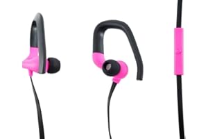 AIINO ITALIAN IDEAS AIINO - GO SPORT Écouteurs Ergonomiques avec Microphone | Stabilité Optimale | Compatible avec iPhone, Samsung & Smartphones Huawei | Développé pour Sportifs | Accessoires Smartphone - Rose