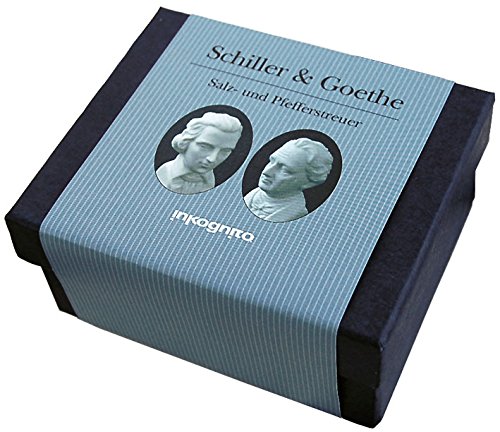 Salz- und Pfefferstreuer aus Porzellan 6 x 4 x 3 cm (je 41g) • 66066 “Salz- und Pfefferstreuer Schiller & Goethe“ von Inkognito • Künstler: INKOGNITO • Küche & Frühstück • Salz & Pfeffer • Haushalt - 2