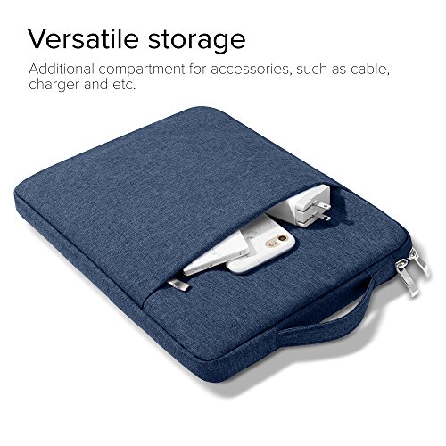 GMYLE Wasserabweisende Laptophülle von 13-13,3 Zoll mit Griff für Macbook Air Pro Retina und andere Laptops und Notebooks (Dell HP ASUS Lenovo Acer) – Jeansblau Tasche weich Tragetasche Schutzhülle - 2