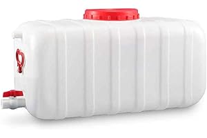 STTHOME Bidón de Agua, 25L 50L 100L 150L 200L Portátil Agua Potable Depósito, Cubo de Agua, Senderismo Camping Picnic Travel BBQ, Bidon Recipiente de Almacenamiento de Agua Horizontal de Plástico Grueso