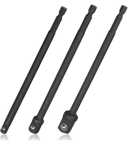 Stecknuss Adapter Set 6-teilig – 1/4", 3/8", 1/2" Antrieb, 65mm & 150mm, Cr-V Stahl
