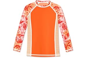 BesserBay Mädchen UV Schutz Shirt Rashguard Schwimmshirt Langarm 110-150