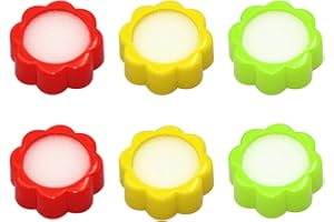 Jagowa 6 Pcs Sponge Finger Wet Moistener Flower Shape Anti-Slip Hand Fingertip Wet Office Supplies Random Color for Counting Money Cashier Use