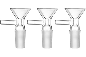 BMTICK Adaptador de Cuenco de Vidrio para Quemador de Aceite, 18 mm, Paquete de 3