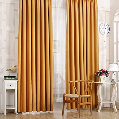 Preisvergleich Produktbild Everpert Blackout Themal Feste Fenster Vorhang gelb