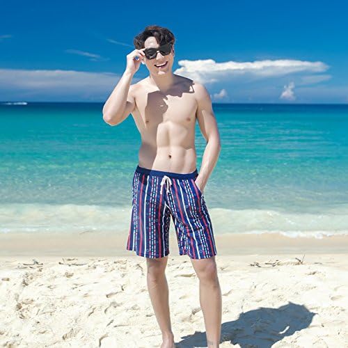 HAIYOUVK Couple Siamese Skirt Flat Steel Pole Gathering + Men's Swim Pants Comfort Bathing Holiday Beach,XXL,Men's Dark Blue,XXL,Male dark blue