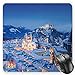 Produktbild BGLKCS Winter Mauspads Mouse Pad, View of the Historic City of Salzburg with Festung Hohensalzburg in Winter Austria, Standard Size Rectangle Non-Slip Rubber Mousepad, Blue Peach