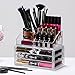 Organised Beauty 2 Piece Clear Acrylic Makeup Storage / Jewellery / Cosmetic / Nail Polish / lipstick Organiser Display Stand 3 Drawers |19 Sections | High Grade 3mm Acrylic