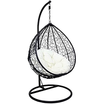 Garden Hanging Egg Chair With Cushion Amazon Co Uk
