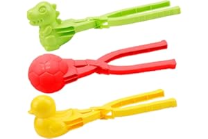 Sheinly Snowball Maker Toys Boys Snowball Mold Maker Kids Snowball Maker Clips Girls Dinosaur Duck Football Shape Outdoor Winter Snowball Fight Maker Tool Clip Xmas Stocking Fillers