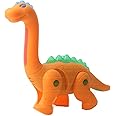 FunBlast Walking Dinosaur Toy with Flashing Lights & Sound, Walking/Moving Dinosaur Toys for Kids, Dinosaur Toy, Musical Toys for Kids, Boys, Best Birthday Return Gifts for Kids (Yellow)