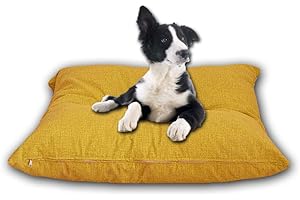 Cieffepi Home Collections FIDO - Cuscino sfoderabile per cani, gatti e animali domestici in vari colori e misure (60 x 60 x 15 cm, Giallo)