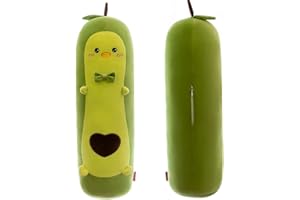 SNOWOLF Avocado Kuscheltier Lange Kissen Große Squishy Plüsch Spielzeug Weiche Kawaii Stuff Kuscheltier Entzückende Umarmungskissen für Kinder (100cm, Grün)