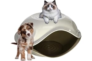 SEGMINISMART Cucha para perros Cucha para gatos Refugio para perros y gatos Cueva Casa Cama para mascotas Canasta Interior Exterior Resistente a la intemperie Plástico Dentro Fuera