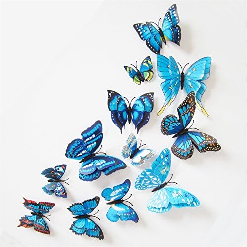 HimanJie 12 Pieces 3D Butterfly Stickrs Fashion Design DIY Wall Decoration House Decoration Babyroom Decoration