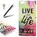 Produktbild Huawei P8 Lite Hülle, Yaking (3 in 1 Set) Weich TPU Silikon Case Schutzhülle Schale für Huawei P8 Lite mit 1 x Stylus Eingabestift und 1 x Bling Staub Stecker