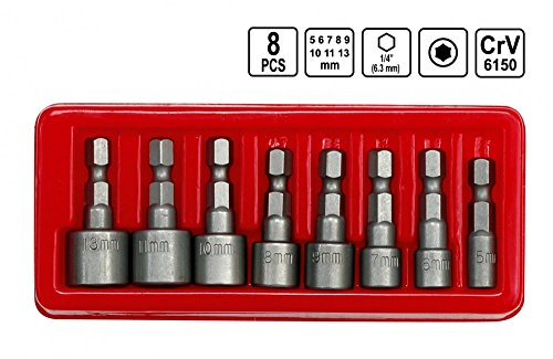 8tlg. Stecknuß Bit Satz 5-13 mm für Akkuschrauber