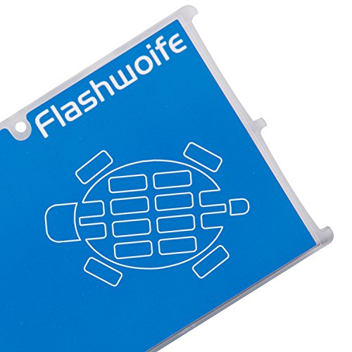 Flashwoife Turtle-SD4BL Speicherkartenetui für 4 x SD Speicherkarten Aufbewahrungsbox im Kreditkarten-Format – transparent und blau - 5