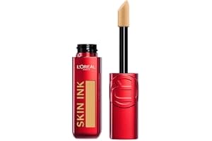 L'OREAL PARIS L'Oréal Paris - Encre de Teint Skin Ink - Fond de teint correcteur à la couvrance modulable - Tenue Semi-Permanente - Fini Naturel - Convient aux Peaux Sensibles - Teinte : Medium Warm (300) - 15 mL