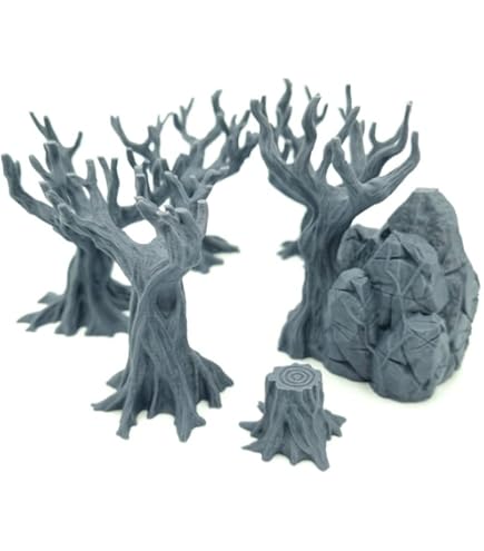 thumbnail image 2 of Volcanic Rock Wall Set A - 3D Printed Tabletop RPG & Wargame Terrain For 28mm Miniatures, 4-Piece Scenery Set 2 of 14