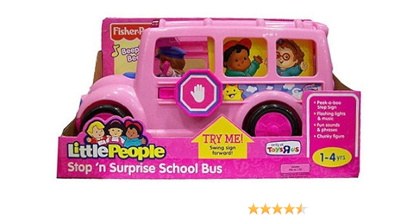 fisher price pink school bus