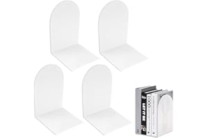 BRISKORE 4 PCS Klarer Buchständer aus Acryl, klare Acryl-Buchstützen für Regale Buchaufsteller Transparente Buchständer Buchstütze Warenträger als Buchstütze und Aufsteller für Regale Heavy Duty Book Ends